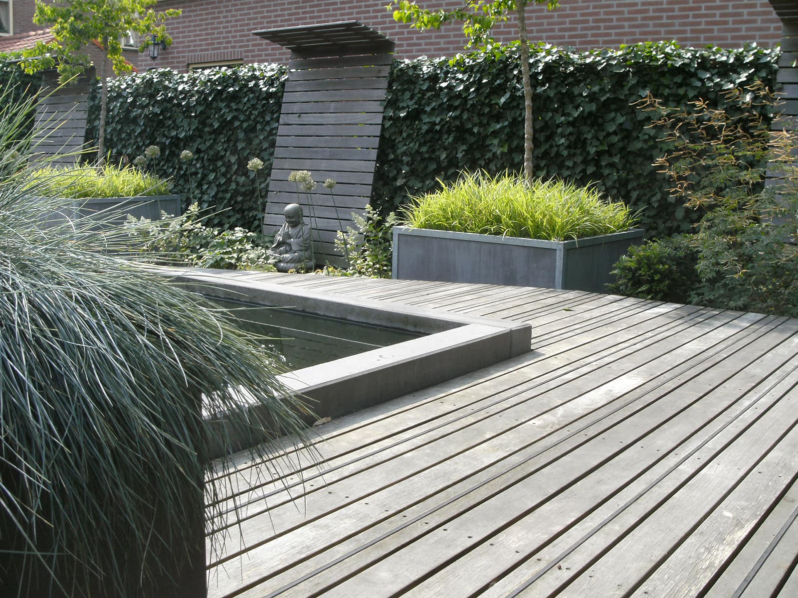 Vijver met natuurlijke beplanting